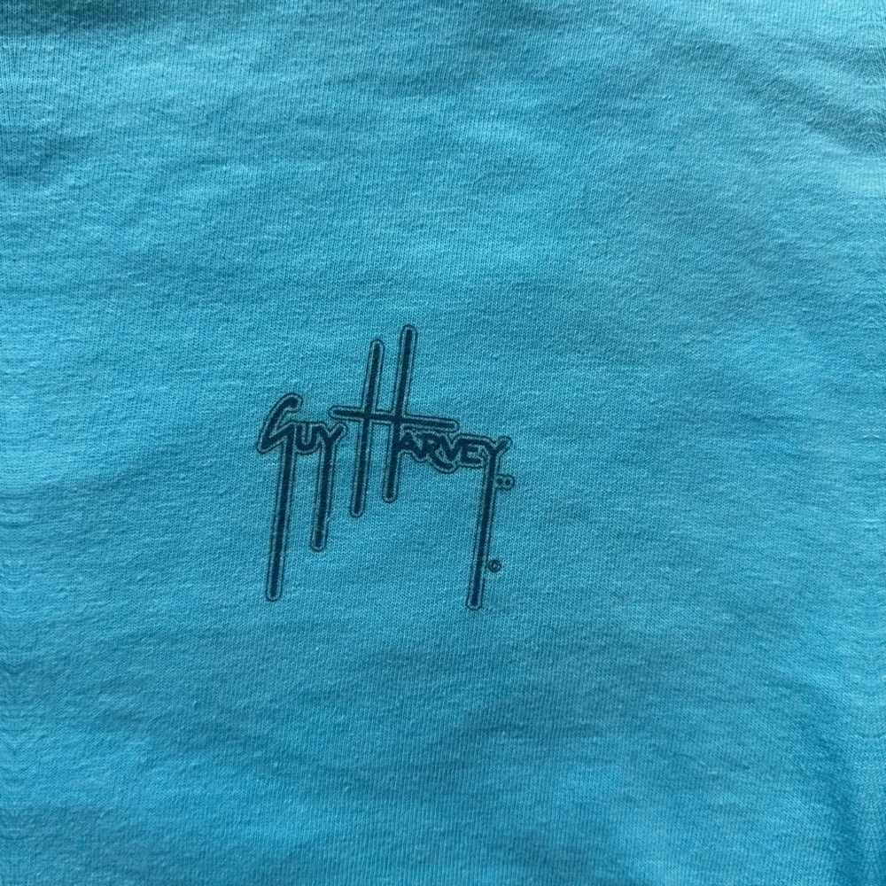 Guy Harvey Aqua Long Sleeve Marlin Graphic Fishing Tee - Picture 2 of 7